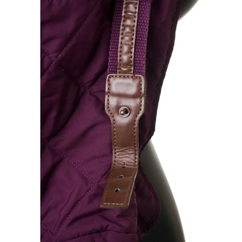LAUREN Ralph Lauren Purple Quilted Jacket with Buckle Collar - Picture 14 of 16